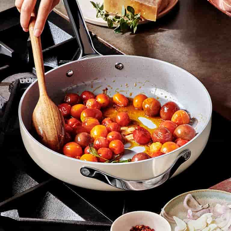 My Blog Home 4-Piece Cream Ceramic Non-Stick Cookware Set