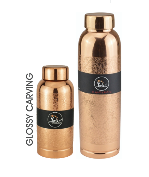 Oreo Glossy Carving Copper Bottle