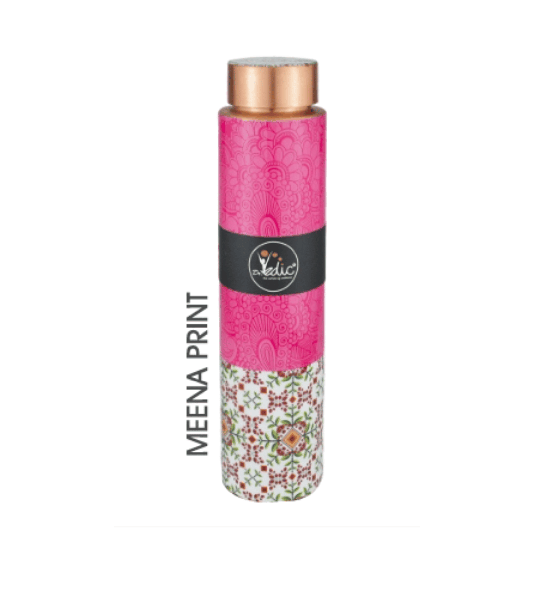 Slim Meena Print Copper Bottle