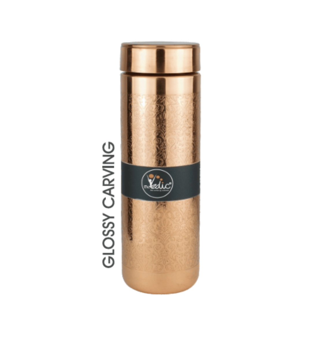 Sleek Glossy Carving Copper Bottle