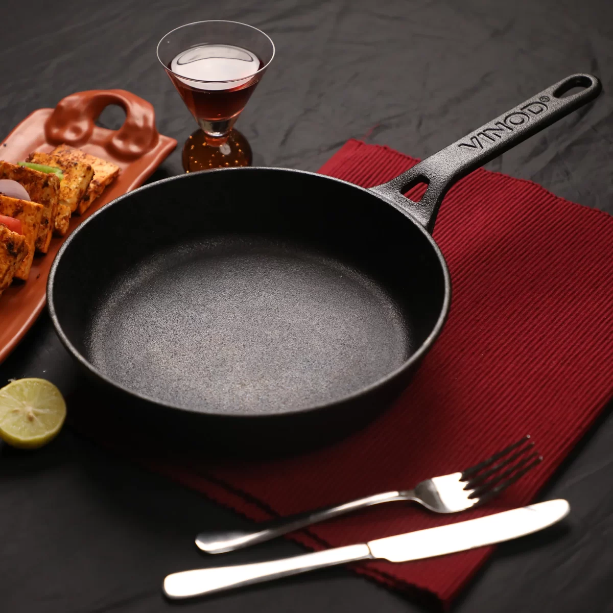 Vinod Legacy Pre - Seasoned Cast Iron Frypan