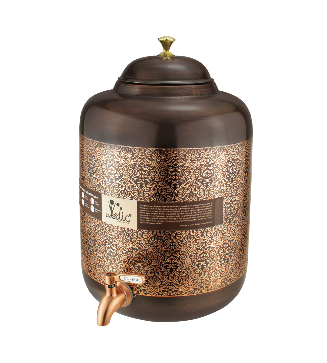 Drvedic Copper Aayurveda Mataka (Antique Carving)