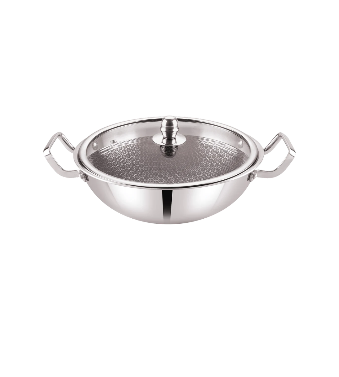 Deep Kadai with Glass Lid Hexa Series